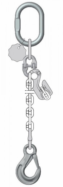 Dolezych Anschlagketten DoKettPlus GK10, 1-strängig, mit Verkürzung, ø 08mm, Länge: 4m, 59640811-4