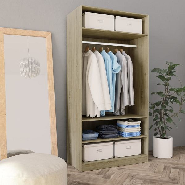vidaXL Kleiderschrank Sonoma-Eiche 100x50x200 cm Holzwerkstoff, 800228