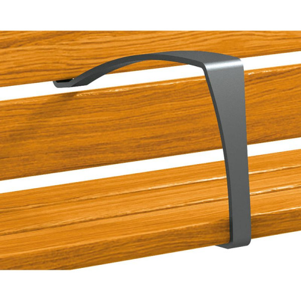 STEIN HGS PROCITY® Bank Silaos® für Senioren Holz & Stahl / Zubehör Armlehne, Procity Grau, 78368.0009