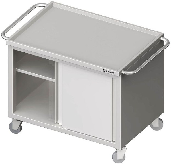 Stalgast Transportwagen mit geschlossenem Unterbau, und Schiebetüren, 1200x600x850 mm, verschweißt, VWN12605