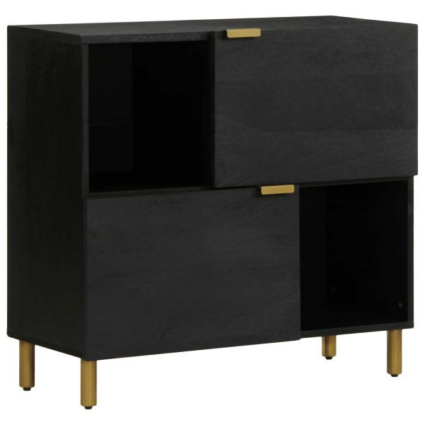 vidaXL Sideboard Schwarz 80x33x75 cm Holzwerkstoff, 4017675