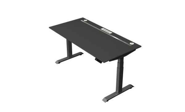 Kerkmann Steh-/Sitztisch Move boost 4 1600 X 800 elektrisch höhenverstellbar von 640-1290 mm, Anthrazit/Anthrazit, 10440613