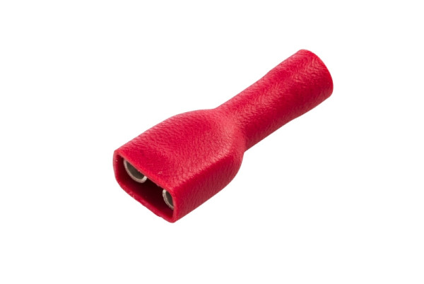 HELLA Leitungsverbinder, mit Staubschutz, rot, von: 0.5mm², bis: 1.0mm², Flachsteckhülse, 6,3 x 0,8, 8KW 708 373-003