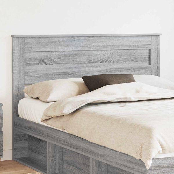 vidaXL Kopfteil Graues Sonoma Holzwerkstoff, 888098