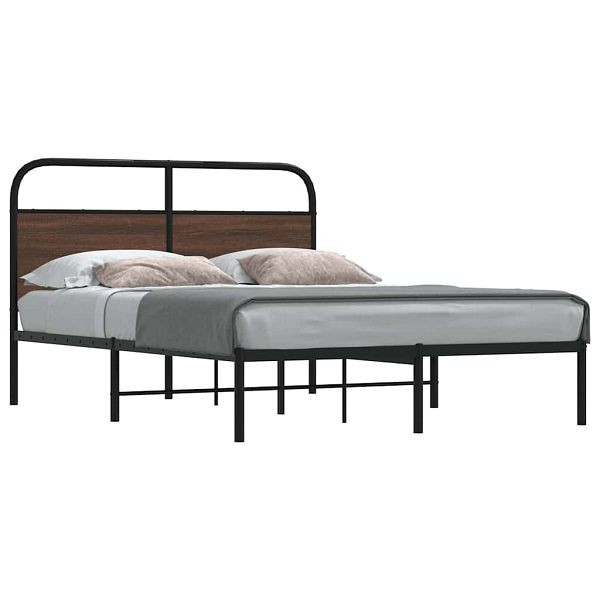 vidaXL Bettgestell ohne Matratze 140x200 cm Braun Eichen-Optik, 4100308