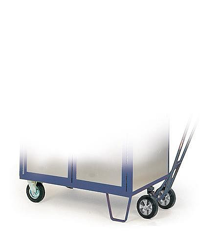 Protaurus Rotauro Schrankwagen mit verzinkten Wänden für Hebelroller, 1080x750x1776mm mit Drahtgitterverkleidung, 200mm TPE-Räder, 12-1312