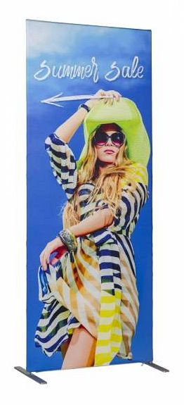 Showdown Displays Zipper-Banner Slim 80x200cm Druck Einseitig, ZBSLIM080-200G