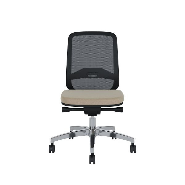 Bisley Bürodrehstuhl Bali, Rückenlehne aus Netzbezug Aluminiumfußkreuz, TN9111 warm grey, BALIART0015TN9111