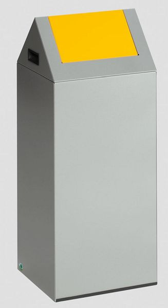 VAR Wertstoffsammelgerät WSG 55 S Korpus silber, Einwurfklappe gelb, 21030