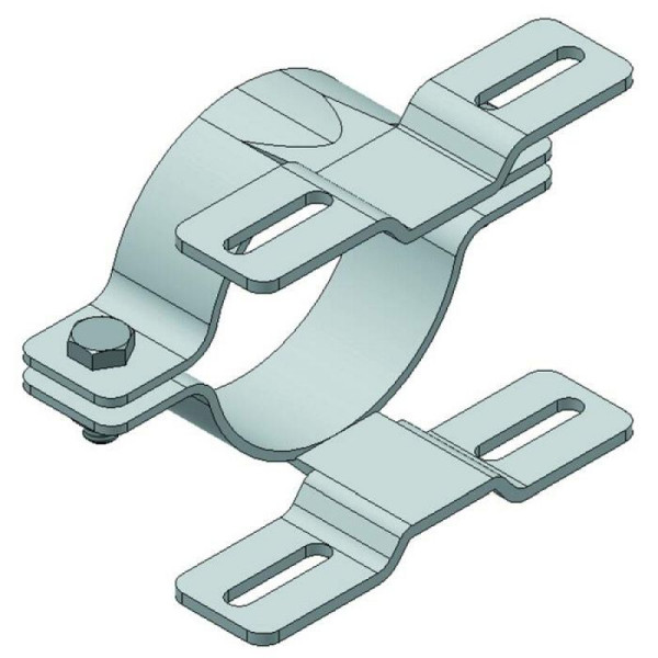 Stein HGS Doppel-Rohrschellen für Flach-VZ, 70mm/Ø 76mm, r-d307