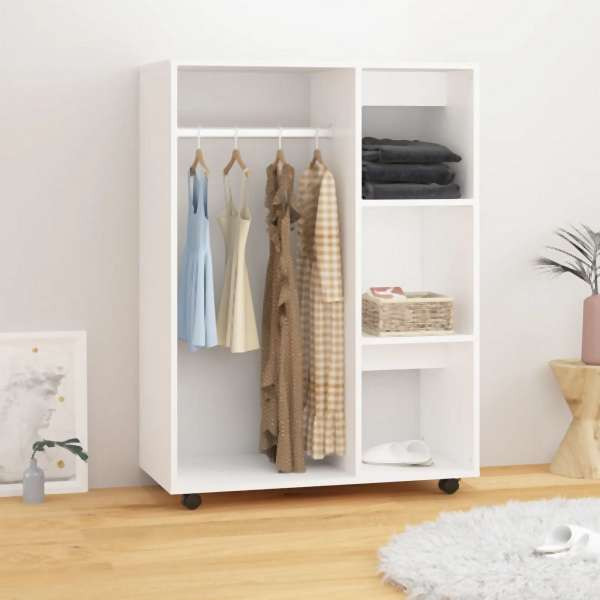 vidaXL Kleiderschrank Weiß 80x40x110 cm Holzwerkstoff, 808513