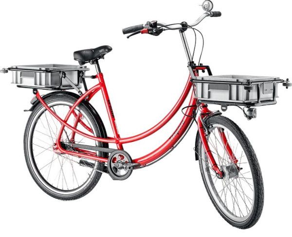 Draisin Lastenzweirad TRAPORA XS, Ausführung Lademöglichkeit: Postnormbehälter, 500100201206-O-Postnormbehälter