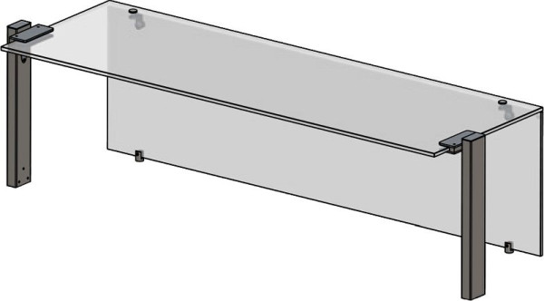 KBS Hustenschutz Einzel- und Frontglas gerade Modul 2 GN 1/1, 330196