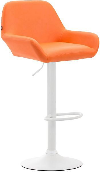 CLP Barhocker Braga Kunstleder weiß, orange, 314516