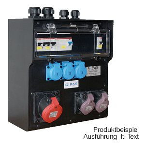 GIFAS Vollgummi-Verteiler 7700, Eingang: 2 Kabelverschraubungen M 32 von unten, Gl-Faktor: 1, 254021