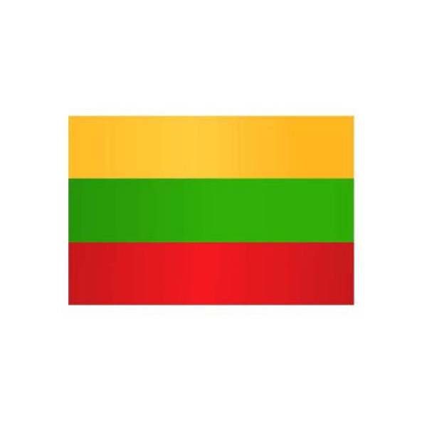 Stein HGS Länderflagge Litauen, 200 x 335 cm (Querformat), mit Seil und Schlaufe, FlagTop 110 g/m², für Fahnenmasten ab 8 m, ohne Hohlsaum, 27130