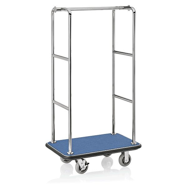 WAS Gepäckwagen, 90 x 60 x 177 cm, Modell 2, silberfarben, Edelstahl, 4425902