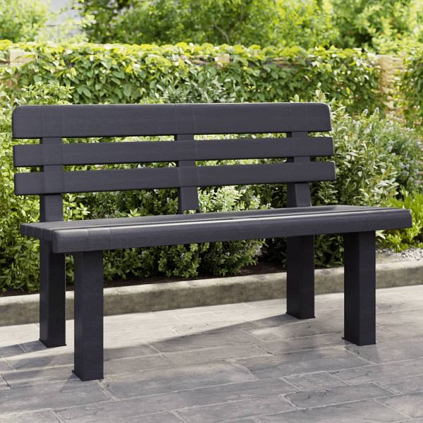 vidaXL Gartenbank Anthrazit 110x52x71 cm Polypropylen, 4009380