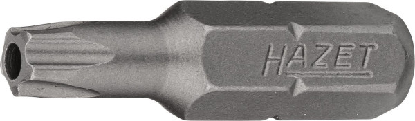 Hazet 5-Stern Bit, Sechskant massiv 6,3 (1/4 Zoll), Innen-5-Stern Profil mit Zapfen, 25H, 2225-25H