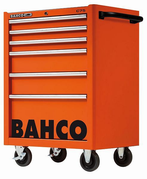 Bahco Classic Werkstattwagen 26" mit 6 Schubladen, orange, 1475K6