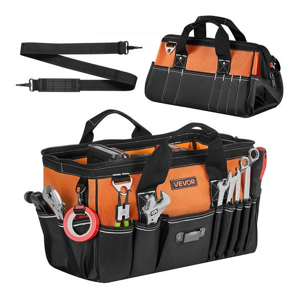 VEVOR Werkzeugtasche 40x23x22cm, wasserfester Polyester-Organizer mit 14 Innen- & 19 Außenfächern, Schultergurt, GJTB16YCWDZZOWZ7L001V0