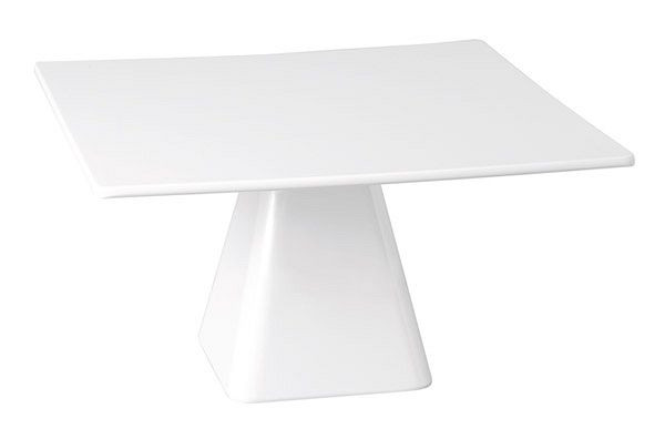 APS Servier- und Tortenplatte, 31 x 31 cm, Höhe: 16 cm, Melamin, weiß, -CASUAL-, 83893