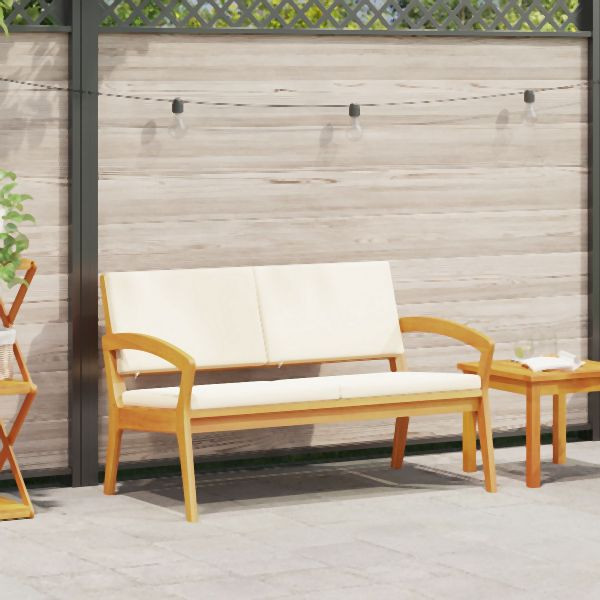 vidaXL Gartenbank mit Kissen 115x70x72 cm aus massivem Akazienholz, 4106467