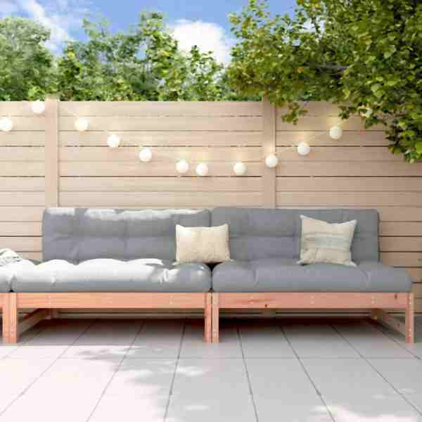 vidaXL Garten-Mittelsofas 2 Stück 120x80 cm Massivholz Douglasie, 825721