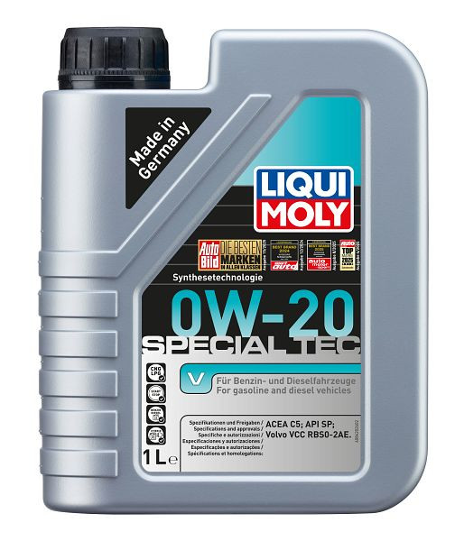 LIQUI MOLY Motoröl Special Tec V 0W-20, Kanister Kunststoff, VE: 1 Liter, 8420