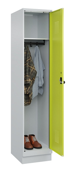 C+P Spind Evolo PLUS, mit Sockel, 1 Abteil, 1950x400x500mm, 7035/0024, Verschluss Drehriegel, Ablageböden 1, 049020-12 S10015