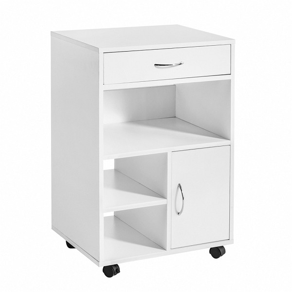SoBuy Büroschiebeschrank mit einer Schublade Weiß 50x40x75 cm, Modern, FBT106-W