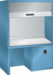 LISTA Qualitätsstation 2x36x36E (BxTxH) 1434x725x1900mm D / Schuko Farbe: Lichtblau, 17.802.010
