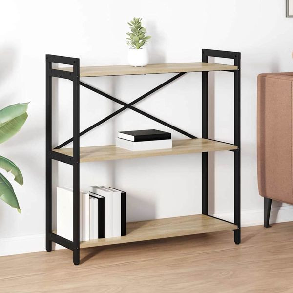 vidaXL Bücherregal Sonoma-Eiche 80 x 30 x 85 cm Holzwerkstoff, 868426