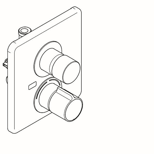 KWC Duscharmatur, F5, hydraulisch gesteuert, Thermostatbatterie, UP, Umrüstset AQRM688/698, Hygieneeinheit, Batterie, 2030067166