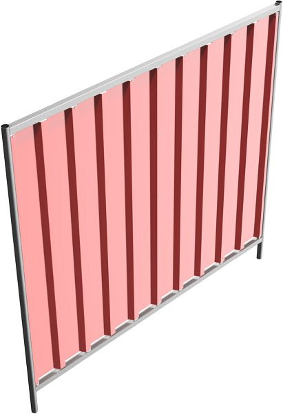 Schake Mobilzaun Trapez, Blechbeschichtung: rot, Höhe: 2,0 m, 3B2022R