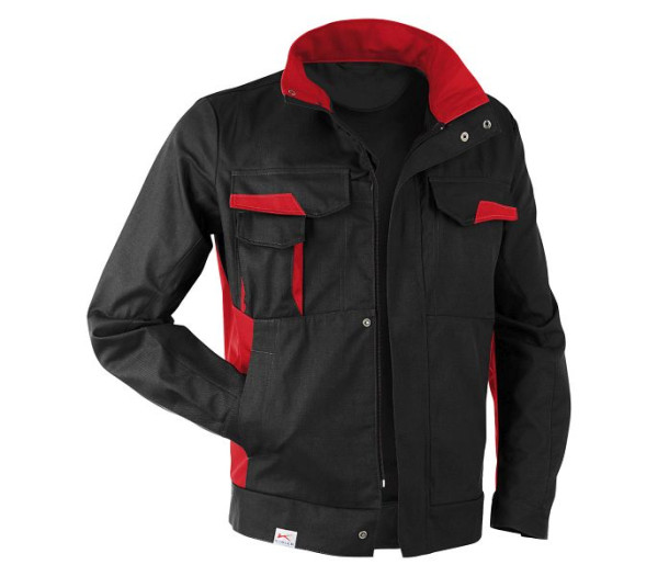 Kübler VITA cotton+ Jacke, Farbe: schwarz/mittelrot, Größe: 4XL, 1L45 3421-9955-4XL