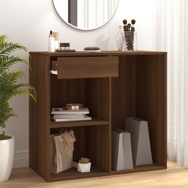 vidaXL Kosmetikschrank Braun Eichen-Optik 80x40x75 cm Holzwerkstoff, 820504