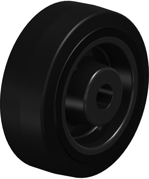 Blickle POEV 100/15R Rad aus Elastik-Vollgummi, Schwarz, 20396