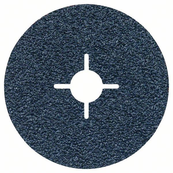 Bosch Fiberschleifscheibe R574 Best for Metal, Zirkonkorund, 115 mm, 22,23 mm, 24, VE: 50 Stück, 2608606725