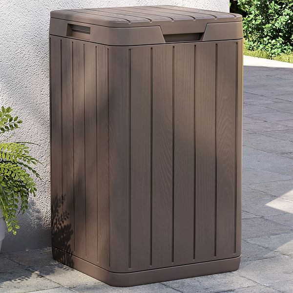 vidaXL Outdoor-Mülltonne Braun 38x38x65 cm PP, 364226, 8720845889289