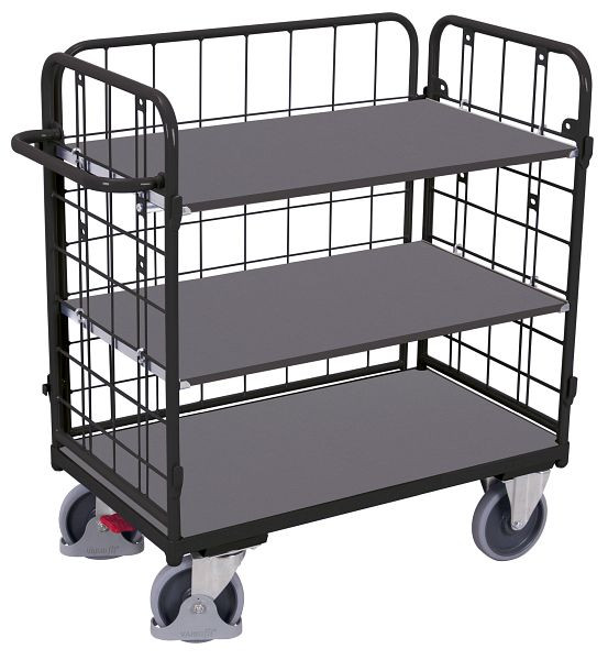 VARIOfit Etagenwagen niedrig, Außenmaße: 1.190 x 625 x 1.220 mm, RAL 7016 anthrazitgrau, sw-600.307/AG