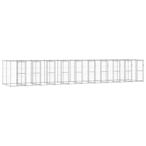 vidaXL Outdoor-Hundezwinger Verzinkter Stahl 24,2 m², 3082290
