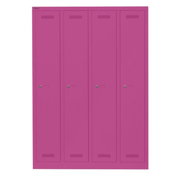 Bisley Garderobenschrank Monobloc™, 4 Abteile je 1 Fach, 681 fuchsia, ML11Q1681
