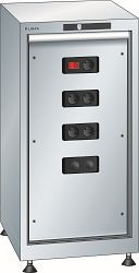 LISTA Energiemodulschrank 18x36E (BxTxH) 411x725x850mm Typ D/Schuko Farbe: Lichtgrau, 2 Druckluftanschlüsse DN7, 69.913.020