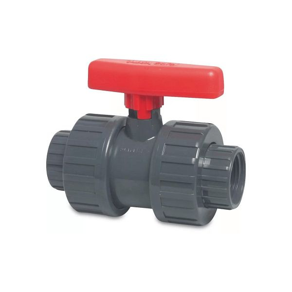 bevo PVC-U Kugelhahn 1 IG DN25 10bar Grau Typ Safe 625 112112, 134998