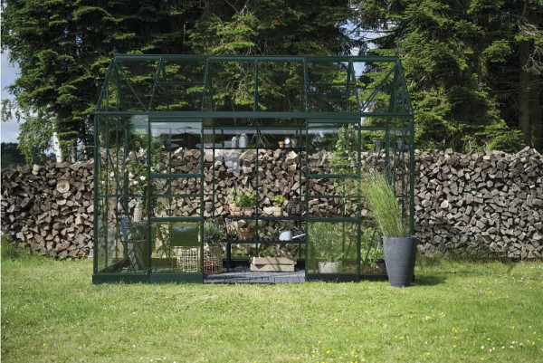 Halls Gewächshaus ICON Planthouse 6, 7.3 m² Grün mit 3 mm Sicherheitsglas, HR01224