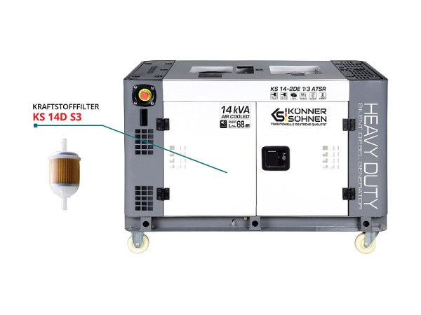 Könner & Söhnen Kraftstofffilter grob für Stromerzeuger diesel, KS 14D S3
