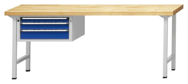 ANKE Werkbänke Kombiwerkbank, Modell 522 V, 2000 x 700 x 890 mm, RAL 7035/5010, BMP 40 mm, 410.617