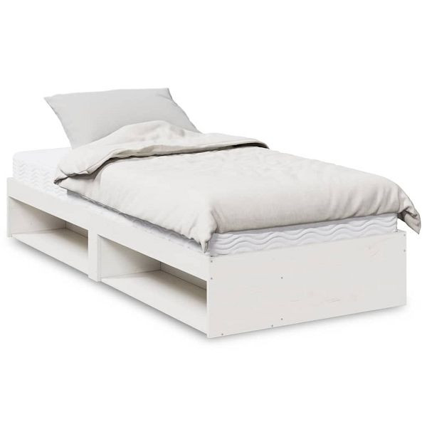 vidaXL Tagesbett mit Matratze Weiß 90x200 cm Massivholz Kiefer, 3324596