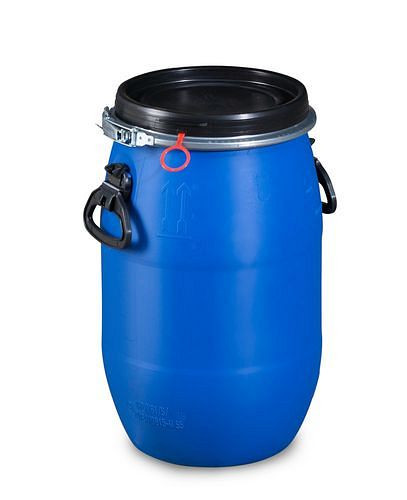 DENIOS Kunststoff-Deckelfass mit Entgasungsventil, 30 Liter, 266132